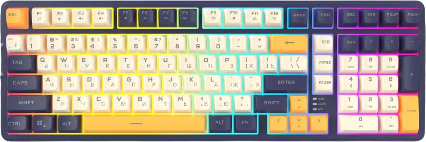 Клавиатура Ritmix RKB-602BL, Тёмно-синяя