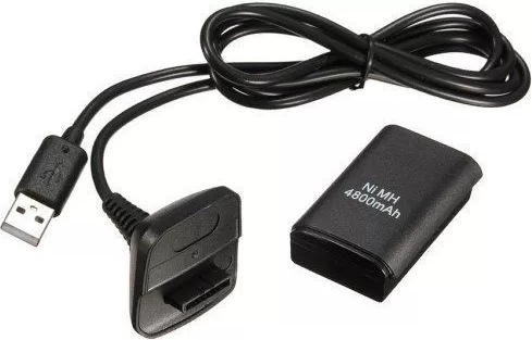Комплект Charging Kit аккумулятор 4800 mAH + зарядное устройство + зарядный кабель для беспроводного геймпада Microsoft XBOX 360 (BN-X3607)