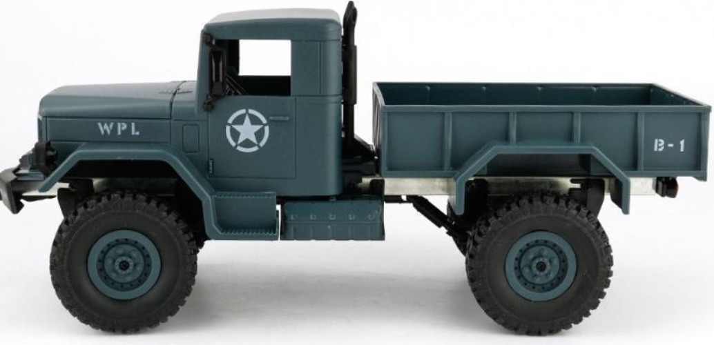 Радиоуправляемая модель WPL военный грузовик 4WD (1к16) KIT серый (B-14KM-GR)