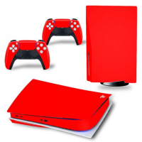 Виниловая наклейка для  PlayStation 5 Red (красная)