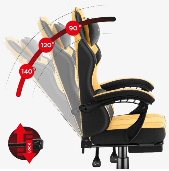 (EU) Игровое кресло Huzaro HZ-FORCE 3.7 YELLOW, 276393534, Жёлтое