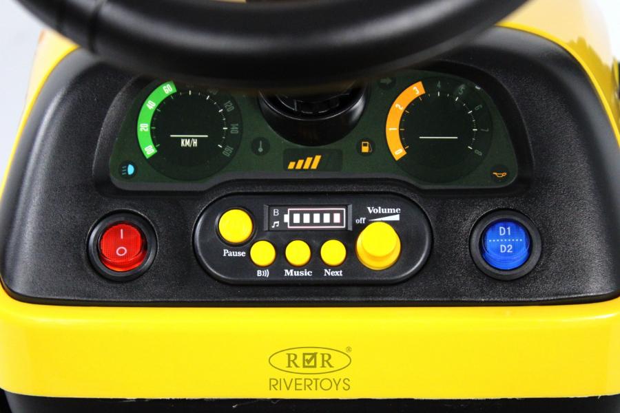 Детский электромобиль RiverToys K111KK желтый
