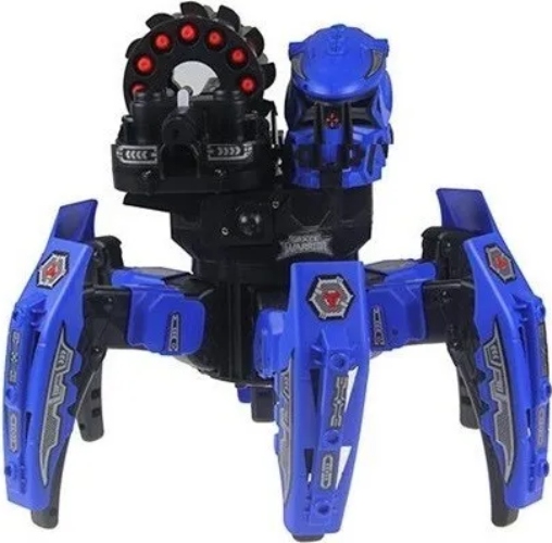 Радиоуправляемый робот Keye Toys Space Warrior паук 9007-1 (Свет, Звук, стреляет дисками и пулями) Blue
