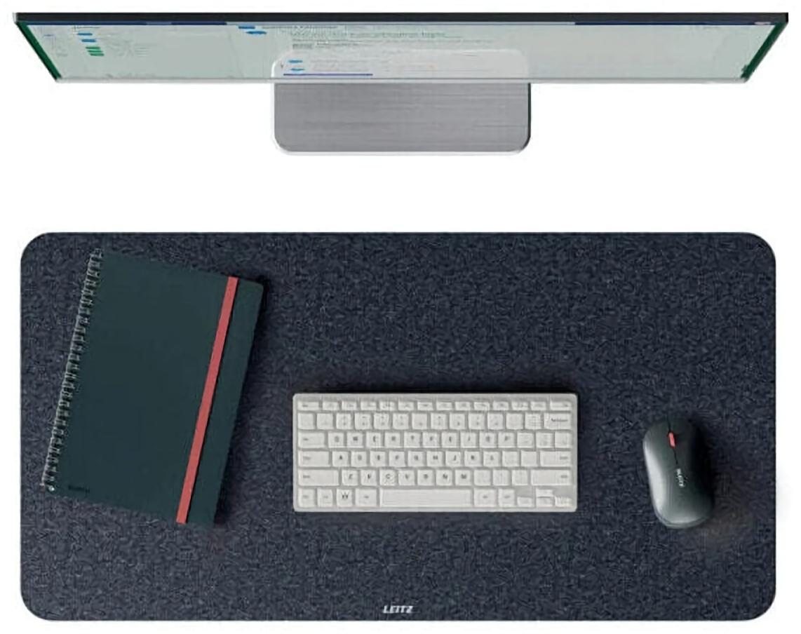 (EU) Коврик для мыши и клавиатуры LEITZ Large Felt 36x70 см Темно Серый