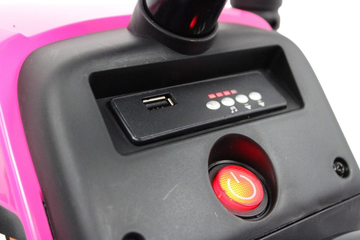 Детский электромобиль RiverToys H444HH розовый