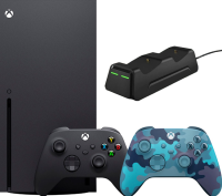 Microsoft XBOX Series X + 2-й геймпад (Mineral Camo) + Зарядная станция + 2 аккумулятора + 4 крышки