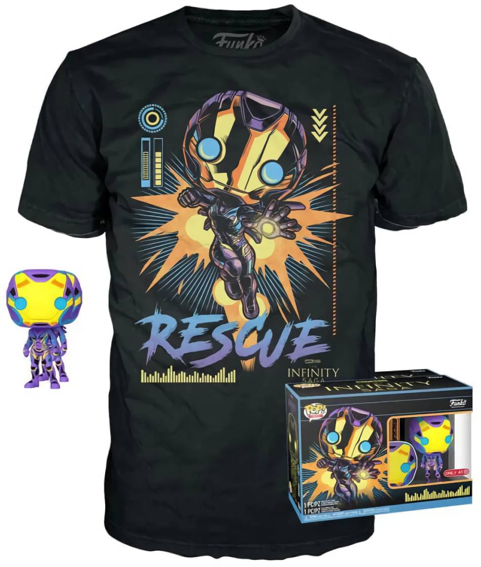 (EU) Футболка и фигурка Funko POP! Marvel Tess: Rescue Blacklight (480)