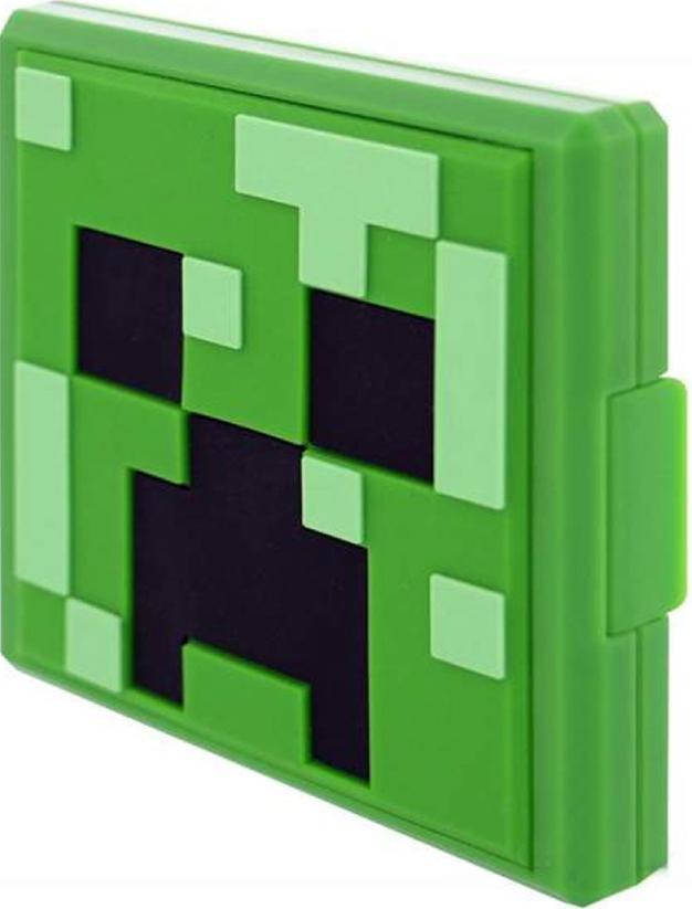 Кейс HORI на 12 игровых карт + 12 microSD Minecraft (зелёный) для Nintendo Switch