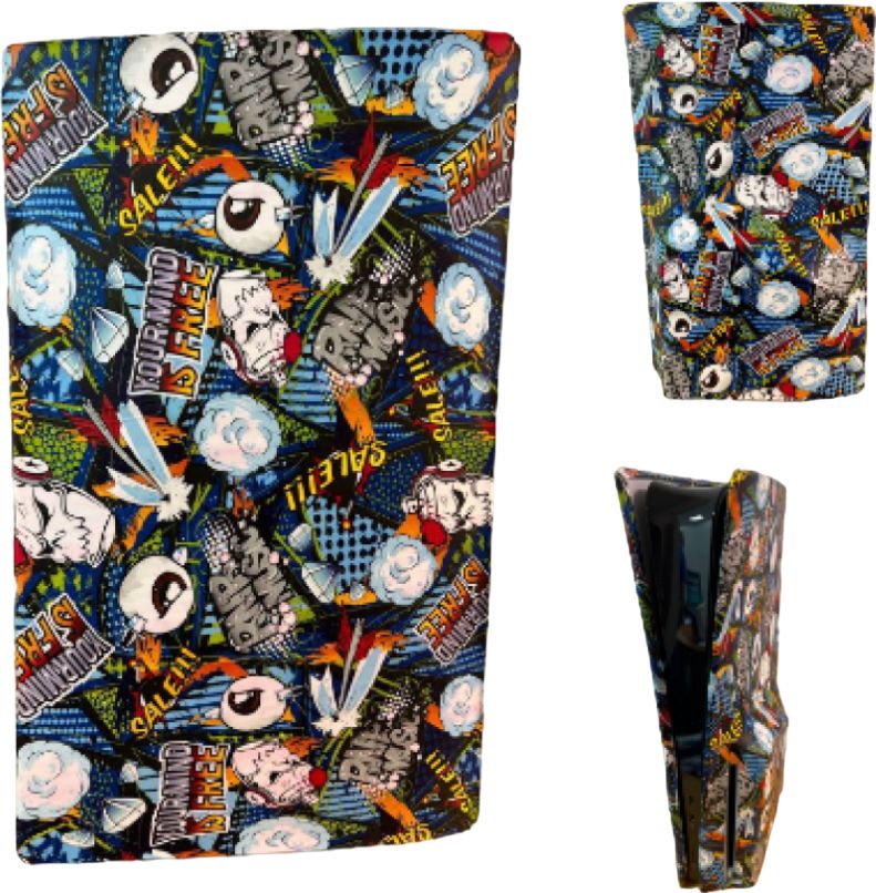 Чехол силиконовый для PS5 Slim с дисководом Граффити RNB Music