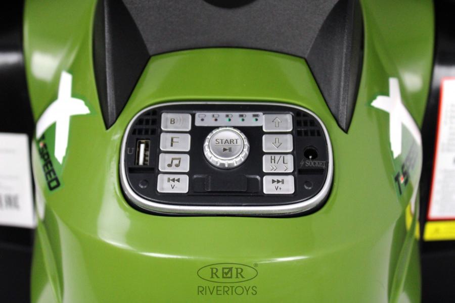 Детский электроквадроцикл RiverToys T001TT 4WD зеленый