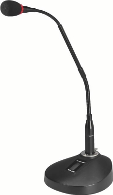 (EU) Столовый микрофон Monacor ECM-500, с gooseneck, ON/OFF, кардиоидный
