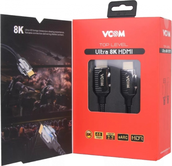 Кабель HDMI VCOM 19m/m ver. 2.1 (8K, 60 Hz, 1.5m) (CG864-1.5M)
