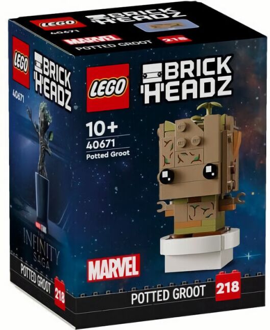 (EU) Игрушка-конструктор LEGO Brick Headz Грут в горшке (40671)