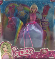 Кукла 29 см София,принцесса, руки и ноги сгиб, лошадь и акс, кор КАРАПУЗ в кор.12шт 66001P-PH1-S-BB