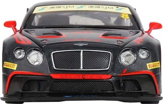 Машина АВТОПАНОРАМА Bentley Continental GT3 (черный) (JB1251407)