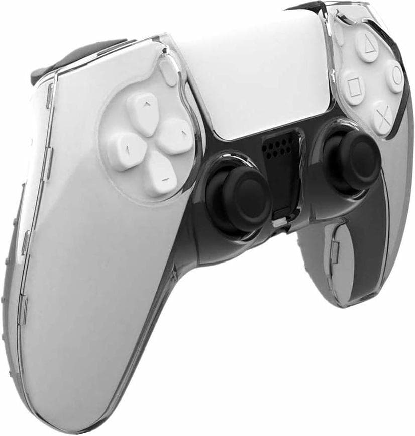 Пластиковый защитный чехол для геймпада Sony DualSense 5 Crystal Case (серый прозрачный) (4762)