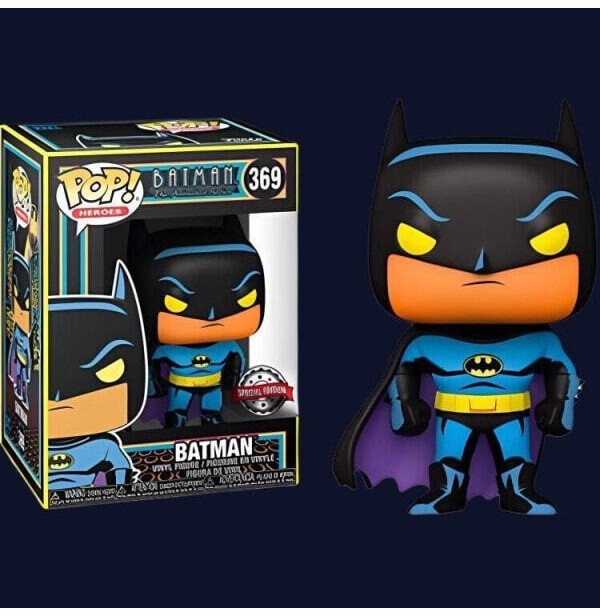 (CN) Фигурка Funko Pop! Heroes: Batman The Animated Series - Batman (Black Light) (369)