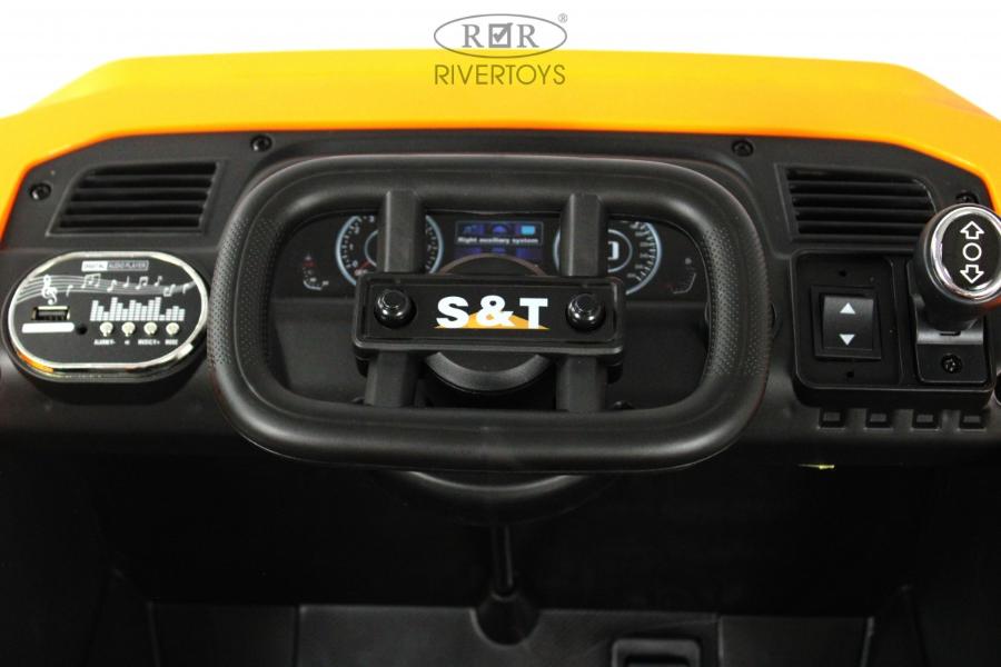 Детский электромобиль RiverToys K555PX оранжевый