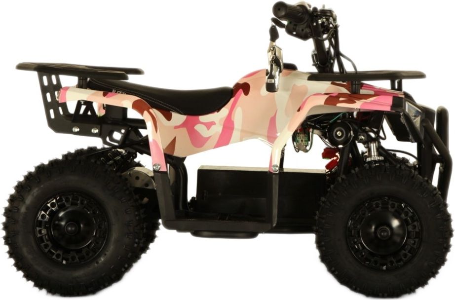Детский электроквадроцикл RiverToys MIKA розовый камуфляж