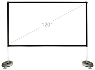 (EU) Аксессуар для проектора Iggual IGG318126 (экран 120", складной, портативный, 16:9, 265x149 см) , Белый