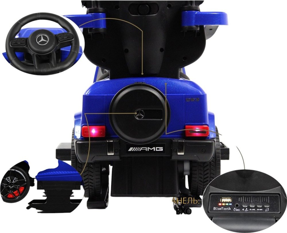 Детский толокар Mercedes-Benz G63 RiverToys (Z001ZZ-B) (синий бриллиант)