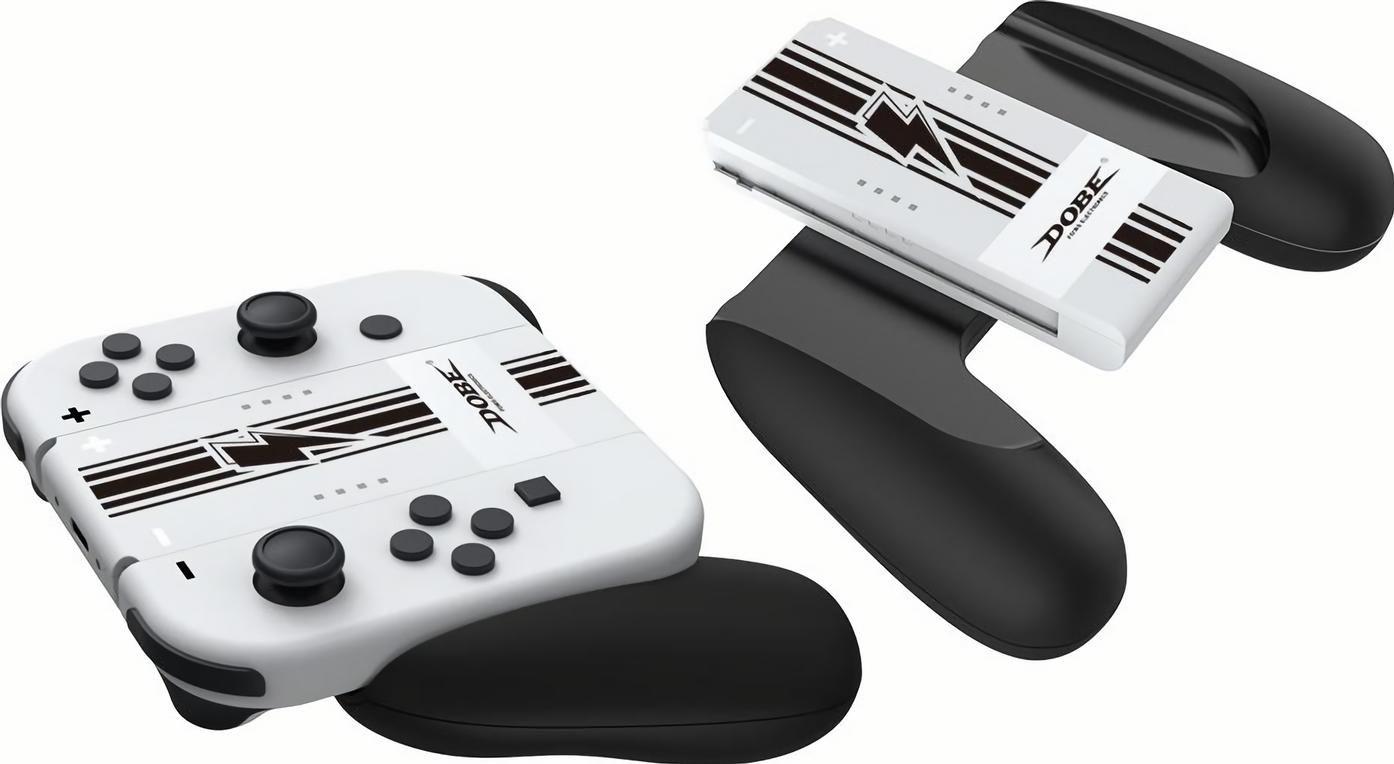 Подзаряжающий держатель DOBE для Nintendo Switch Joy-Con (белый) (iTNS-873B)