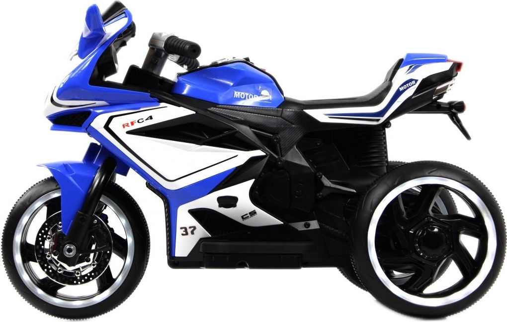 Детский электромотоцикл RiverToys K222AM синий