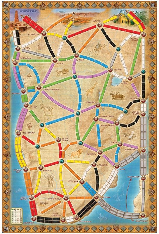 (EU) Настольная игра Hobby World Ticket to Ride: Сердце Африки (доп)