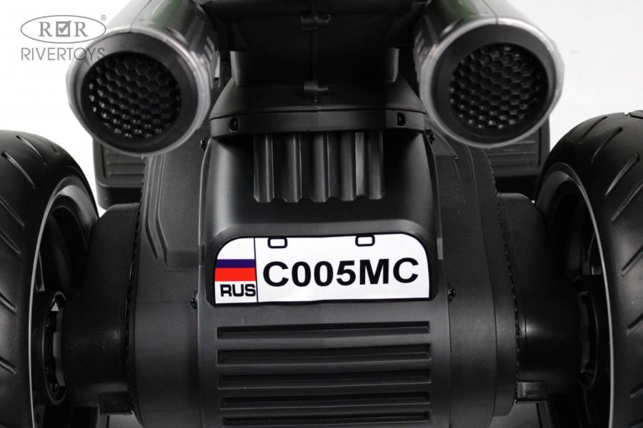 Детский электромотоцикл RiverToys C005MC серый