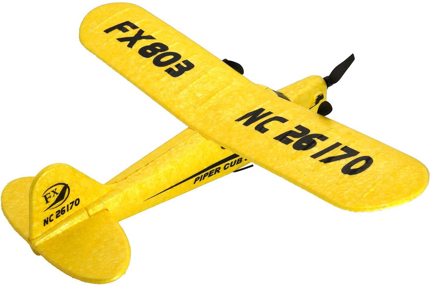 Радиоуправляемая модель Fei Xiong самолёт Piper Cub J3 для начинающих (FX803) Yellow