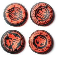 4 низкие накладки на стики геймпада Royal (чёрно-красные)