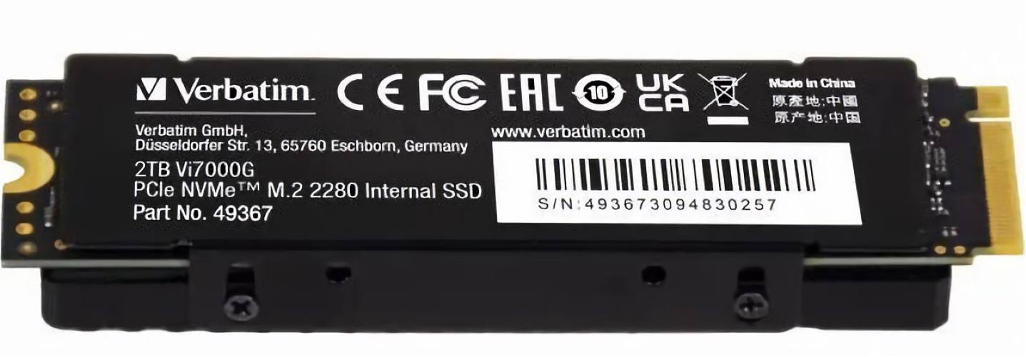 SSD-диск Verbatim PCIE NVME M.2 2 ТБ (VI7000G)