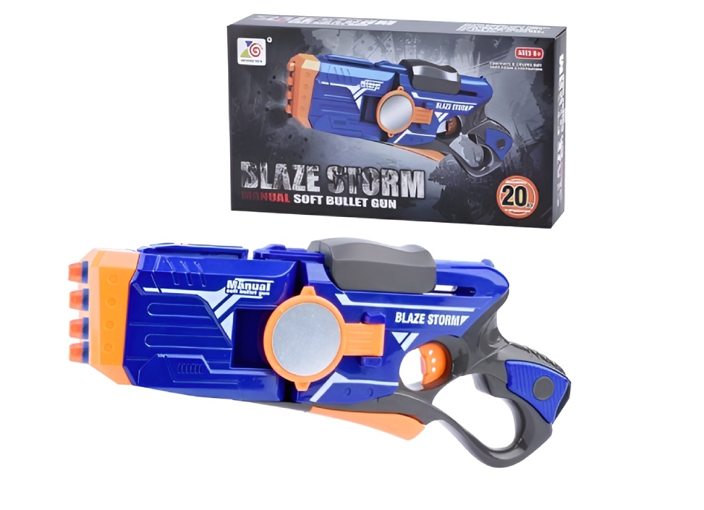 Бластер Blaze Storm механический с мягкими пулями, Zecong Toys ZC7086