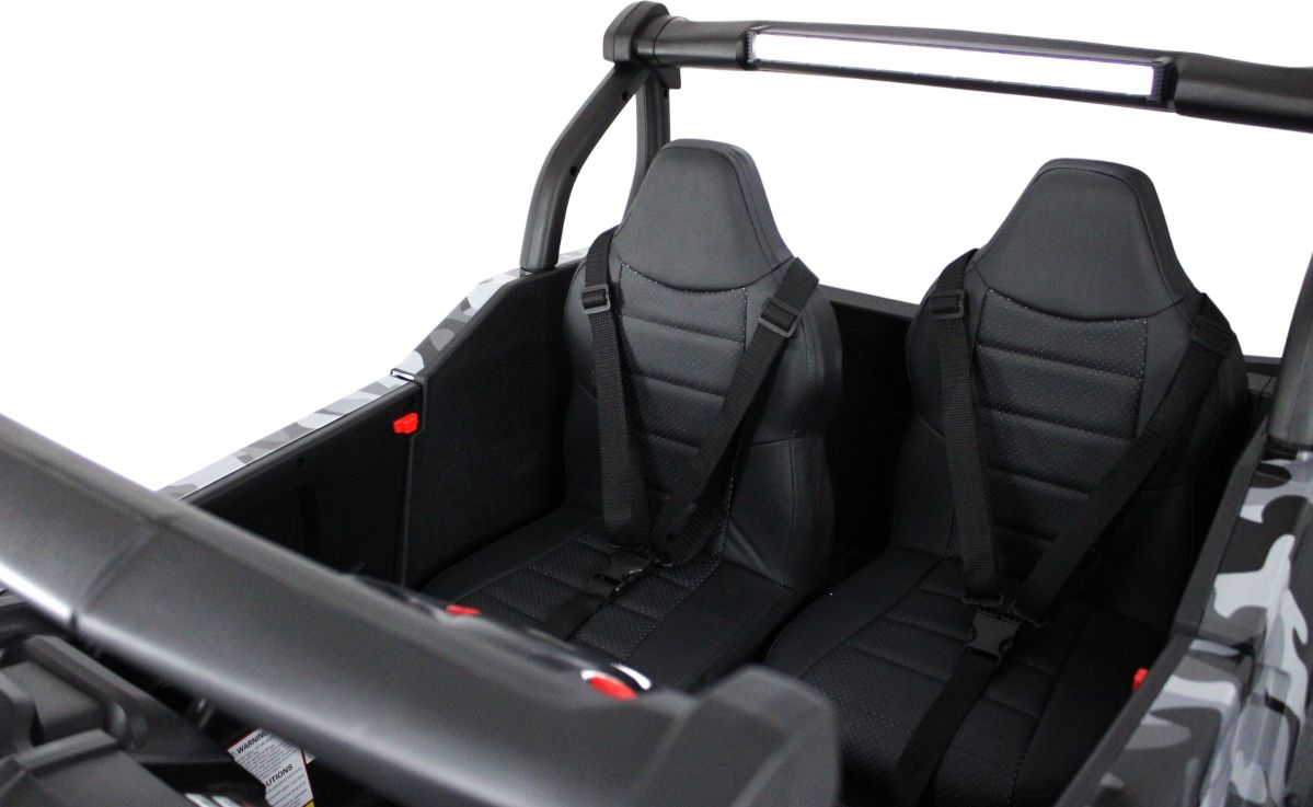 Детский электромобиль RiverToys P333PP (Buggy) серый камуфляж