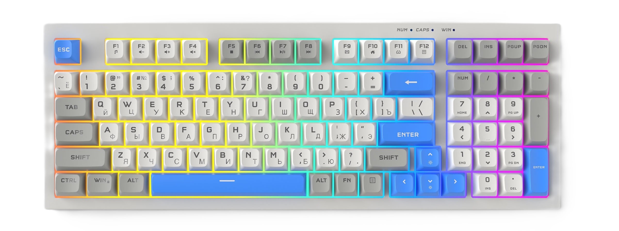 Клавиатура Ritmix RKB-598BL, Серая