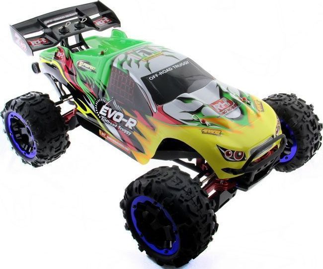 Радиоуправляемая трагги Remo Hobby EVO-R Brushless (зеленая) 4WD 2.4G 1/8 RTR (E666-003)