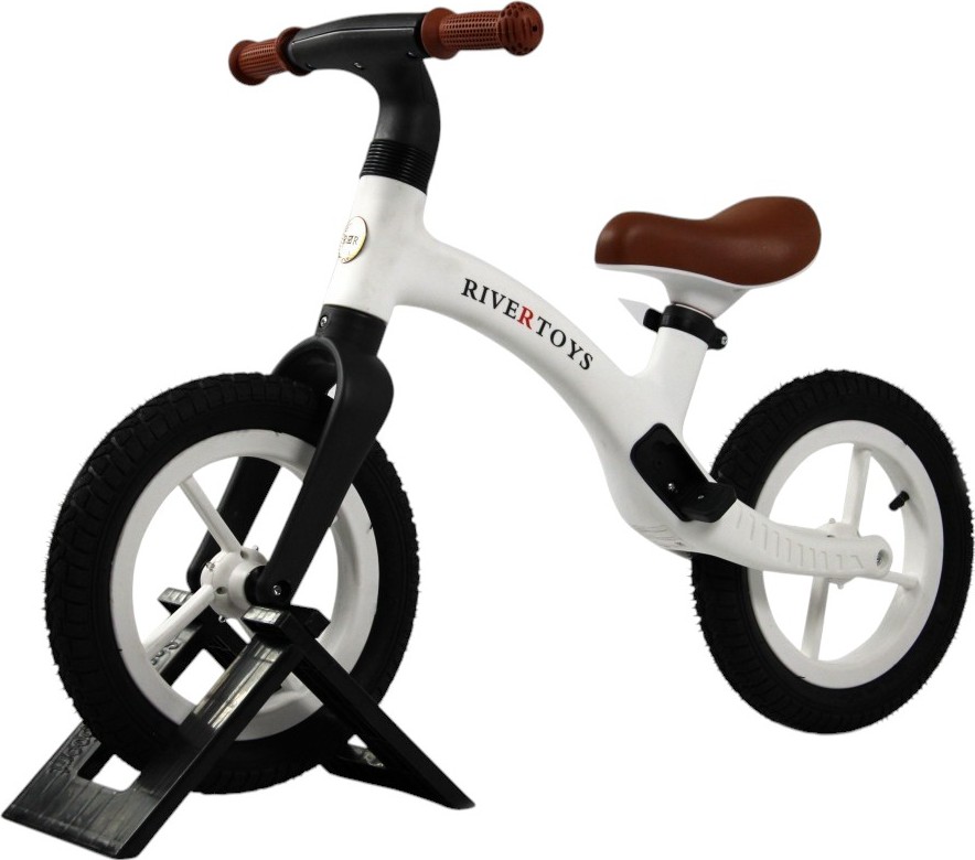 Детский беговел RiverToys (HB-001) (белый)