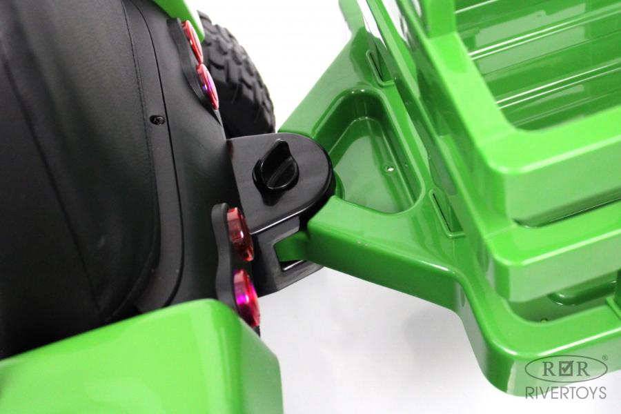 Детский электромобиль RiverToys H888HH темно-зеленый