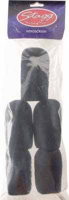 (EU) Ветрозащита MUSIC STORE WS-S20, черная, 5 шт.