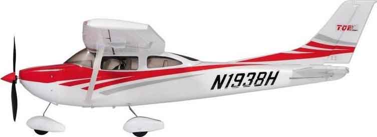Радиоуправляемая модель Top RC самолет Cessna 182 красный KIT (top003A)
