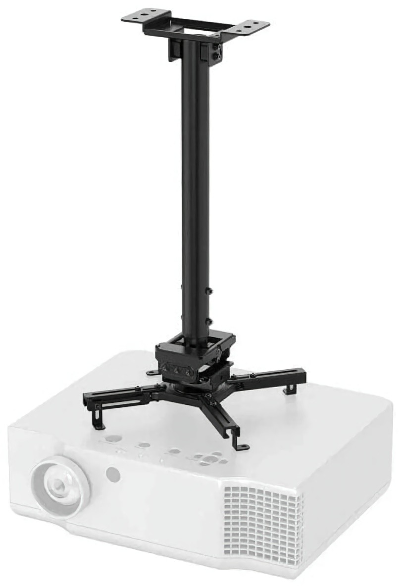 (EU) Аксессуар для проектора Neomounts by Newstar CL25-540BL1 потолочное крепление Full Motion (высота 60,5-90,5 см, до 35 кг, 360° поворот) , Чёрный