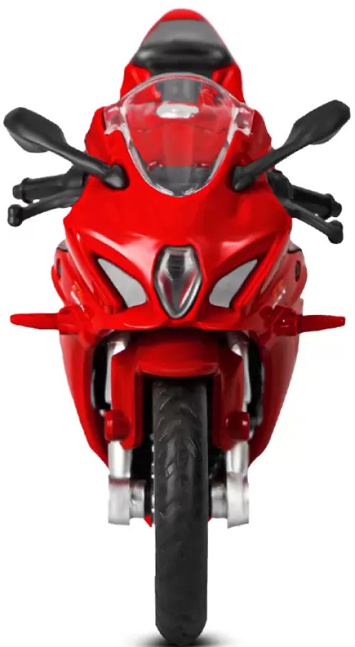 Мотоцикл АВТОПАНОРАМА SUZUKI GSR-R1000, 1/18, металл, красный, свободный ход колес, JB1251504