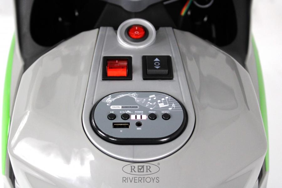 Детский электромотоцикл RiverToys C005MC серый