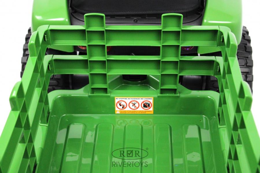 Детский электромобиль RiverToys H888HH темно-зеленый