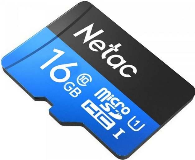Карта памяти MicroSD 16GB Netac P500 Standard Class 10 UHS-I (90 Mb/s) + SD адаптер