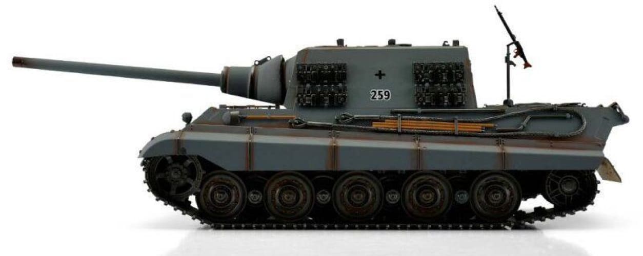 Радиоуправляемый танк Torro Jagdtiger, башня Henschel 1/16 дым (для ИК боя) V3.0 2.4G RTR, TR11511-GY-3.0