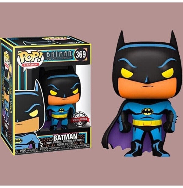 (CN) Фигурка Funko Pop! Heroes: Batman The Animated Series - Batman (Black Light) (369)