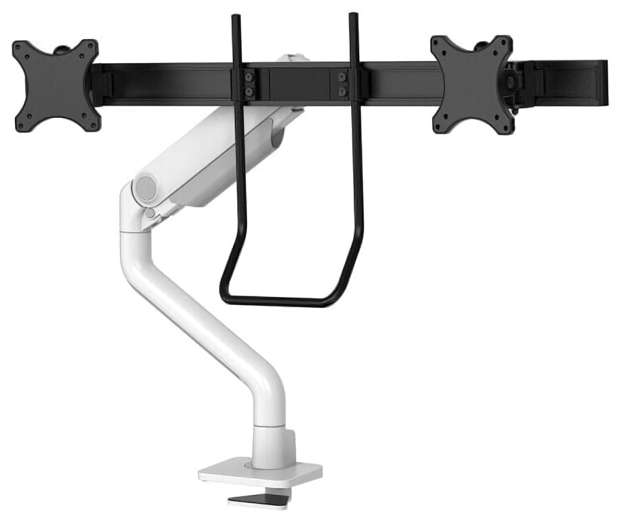 (EU) Аксессуар для монитора Neomounts DS75S-950WH2 NEXT One Настольное Full Motion крепление для 2 мониторов (газлифт, 17-32", 8 кг/экран, VESA 75/100) , Белый