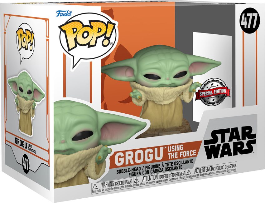 Фигурка Funko POP! Bobble: Star Wars: ATG Mandalorian Grogu Using The Force Эксклюзив (55625)