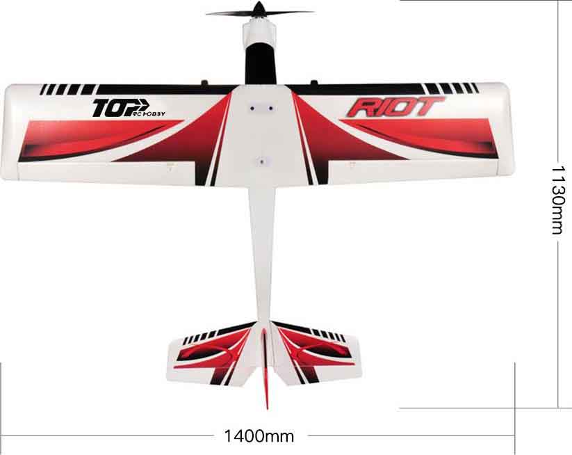 Радиоуправляемая модель самолет Top RC top049B Riot 1400мм PNP